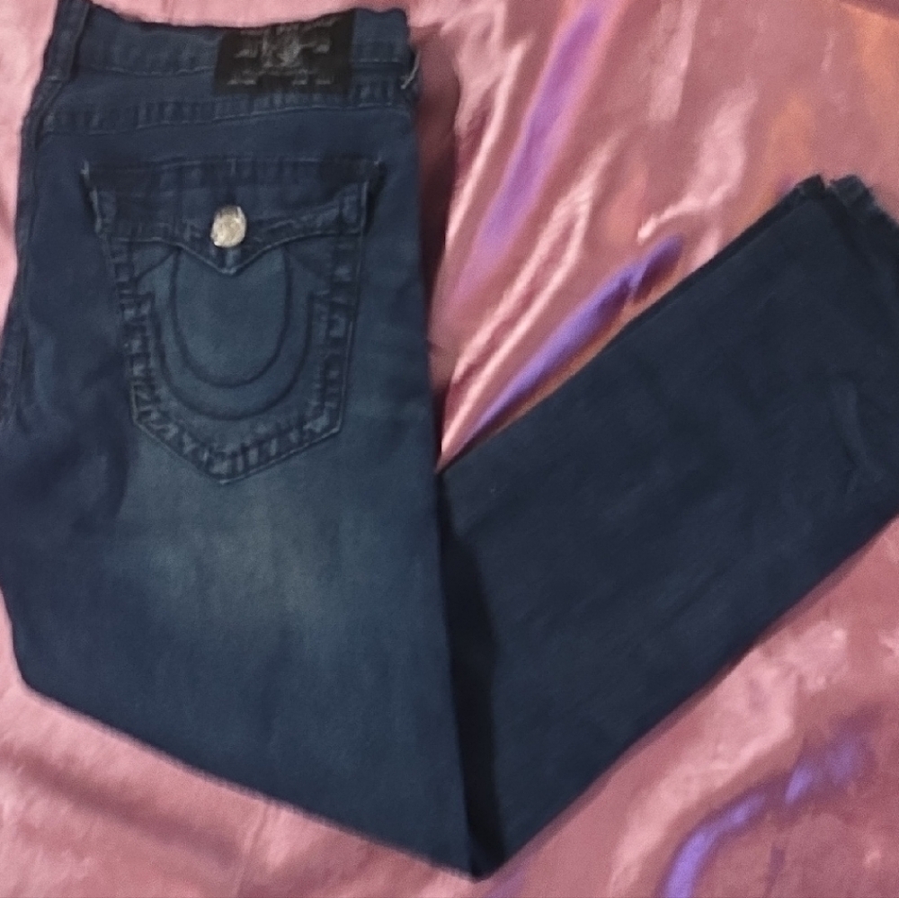 True Religion Blue Relaxed Jeans Signature Style